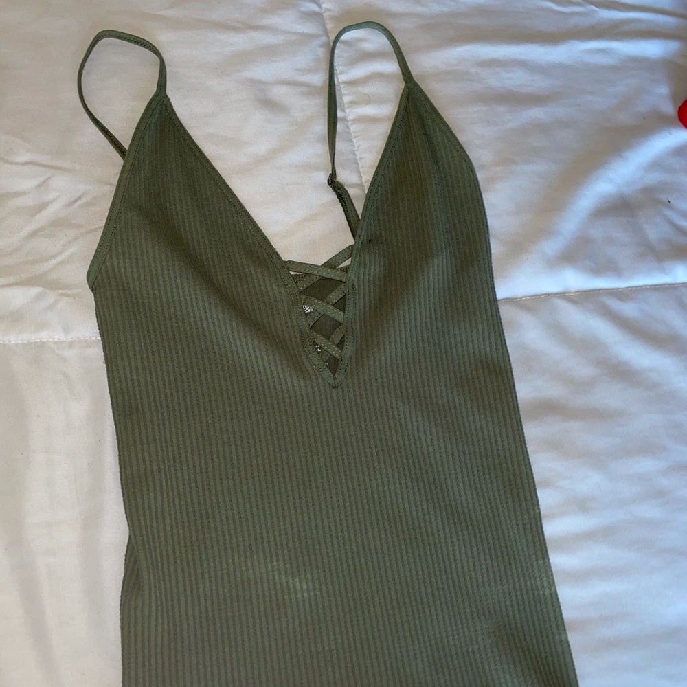 Free People Green Cami
